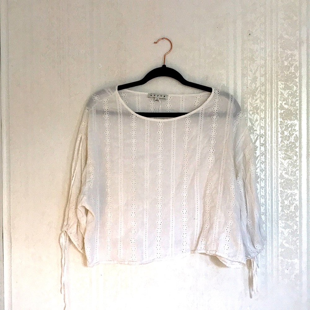 White Praire Crop Top